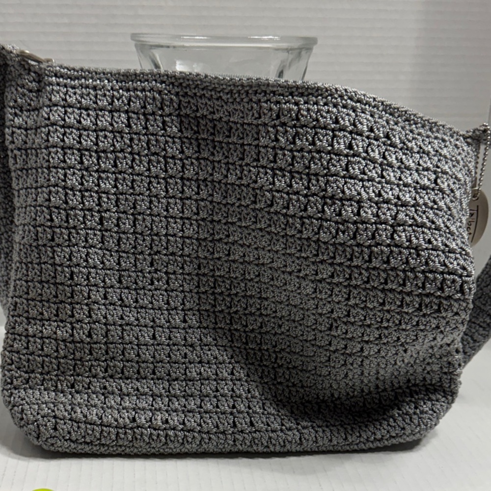 Talbots Silver Textured Shoulder Bag
